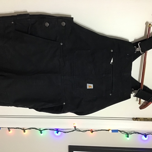 Carhartt Womens Quilt Lined Washed Duck Bib Overall - Picture 4 of 6